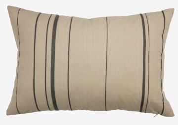 Gối trang trí | FJELLPRYD | cotton | be/xám | R40xD60cm