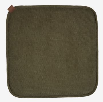 Đệm ngồi | LOMME | polyester | xanh lá | R38xD38xC2cm