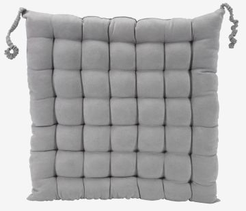Đệm ngồi | ANTEN | polyester | xám nhạt | R43xD43xC5cm