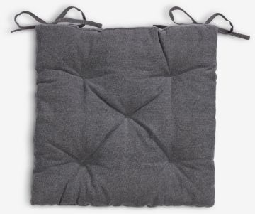 Đệm ngồi | HVITLYNG | cotton/polyester | xám | R40xD40xC4cm