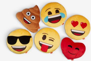 Gối trang trí | EMOJI | polyester | nhiều màu | Ø35cm