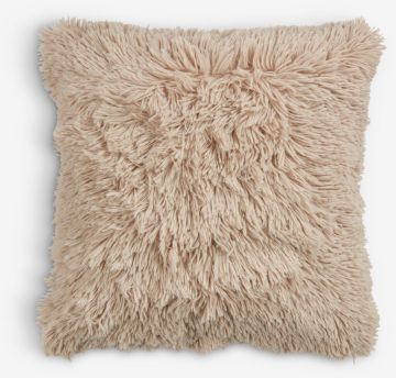Gối trang trí | MYRFIOL | polyester | nâu | giả lông | R45xD45cm