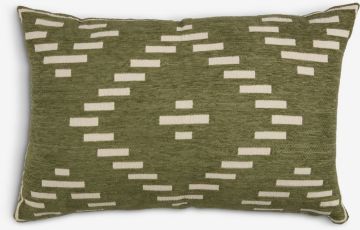 Gối trang trí | KROKUS | cotton | xanh lá/be | R40xD60cm