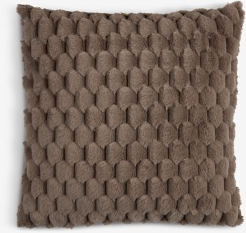 Gối trang trí | HVIDBLOMME | polyester | màu cát đậm | R45xD45cm