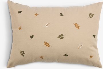 Gối trang trí | HORTENCIA | polyester/cotton | màu cát/xanh lá | R35xD50cm