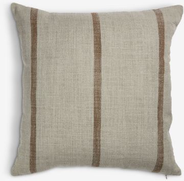 Gối trang trí | STENROS | polyester | xám/nâu đậm | R45xD45cm