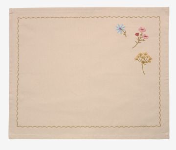 Tấm lót đĩa | CIKORIE | polyester/cotton | màu tự nhiên | R33xD42cm