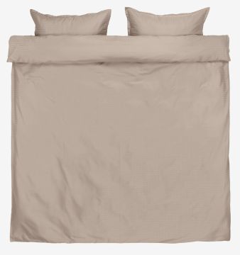 Bộ vỏ chăn gối đôi cotton sateen | INGEBORG | vàng cát | R200xD220cm/R50xD70cm