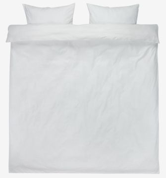 Bộ vỏ chăn gối đôi cotton | DANA | trắng | R200xD220cm/R50xD70cm