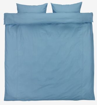 Bộ vỏ chăn gối đôi cotton | TINNE | xanh nhạt | R200xD220cm/R50xD70cm