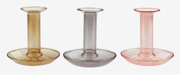 Chân nến | EDGAR | thủy tinh | nâu/xám/hồng | Ø10xC10cm