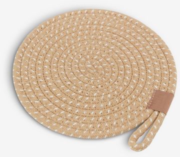 Lót nồi | MAKSEN | sợi polyester | vàng cát | Ø20cm