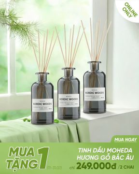 Tinh dầu thơm | MOHEDA | hương gỗ bắc âu | Ø5xC11cm | 120ml