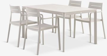 Bộ bàn ăn KUMLA D150 +4 INGSTRUP be