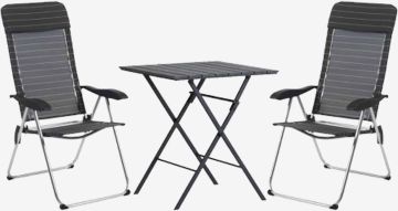 Bộ bàn ghế bistro | SANDVIKA/THORSMINDE | đen/xám | R65xD65xC70cm/R58xS72xC108cm