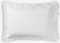 Vỏ gối cotton | LAURA | trắng | R50xD70cm