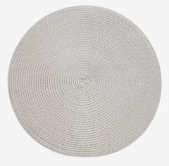 Tấm lót đĩa | KUNGSMYNTA | sợi PP | bạc | Ø38cm
