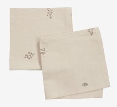 Khăn ăn cotton | ENGFIOL | be/x&aacute;m | R40xD40cm | bộ 2 chiếc