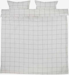 Bộ vỏ chăn gối đ&ocirc;i cotton | CRISTA | đen/trắng | R200xD220cm/R50xD70cm