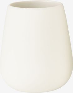 Cốc đựng bàn chải | EKBY | gốm dolomite | trắng | Ø9xC10cm