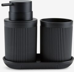 Bộ 3 m&oacute;n phụ kiện ph&ograve;ng tắm | LINDSSDAL | nhựa ABS/PP | đen