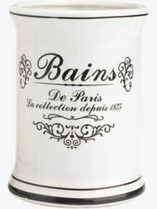 Cốc đựng bàn chải | FORSHAGA | gốm | trắng | Ø8xC11cm