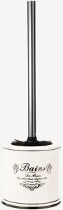 Chổi cọ toilet | FORSHAGA | gốm/inox| trắng | Ø12xC38cm