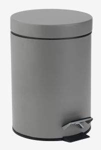 Thùng rác | MALA | kim loại/nhựa PP | xám | Ø25xC39.5cm | 12L