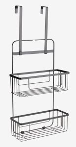 Giá treo phòng tắm | NACKA | thép | đen | R12xD30xC50cm