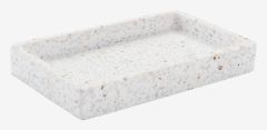 Khay phụ kiện | BILLSTA | nhựa polyresin/đá | họa tiết terazzo | R11xD18xC2cm