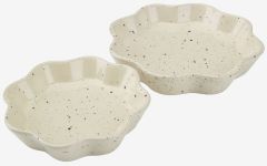 Bộ 2 khay trang sức | STENSTORP | gốm | họa tiết terazzo | Ø11/14xC2.5cm