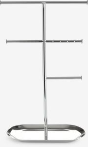Gi&aacute; treo trang sức | SJUNTORP | th&eacute;p | m&agrave;u chrome | R8xD18xC30cm