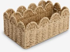 Giỏ đa năng | KORSBERGA | giấy/th&eacute;p | m&agrave;u tự nhi&ecirc;n | R15xD25xC11cm