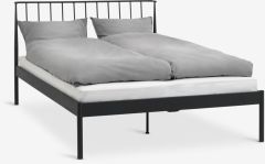 Giường | ABILDRO | kim loại | đen | R180xD200cm