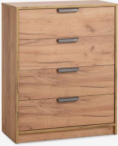 Tủ ngăn k&eacute;o 4 ngăn | JENSLEV | gỗ c&ocirc;ng nghiệp | m&agrave;u sồi | R71xS36xC89cm