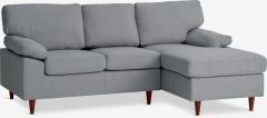 Sofa g&oacute;c phải | GEDVED | vải polyester/ch&acirc;n gỗ cao su | x&aacute;m nhạt | R211xS84/141xC85cm