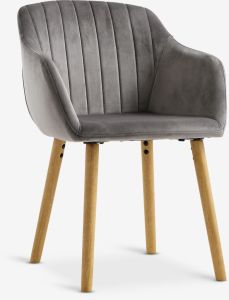 Ghế bàn ăn | ADSLEV | vải polyester | xám | R59xS59xC79cm