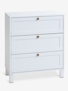Tủ trưng b&agrave;y 3 ngăn | SKALS | gỗ c&ocirc;ng nghiệp | trắng | R71xS35xC71/81cm