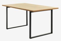 Bàn ăn | AABENRAA | kim loại/gỗ công nghiệp | màu sồi/đen | R90xD160xC75cm