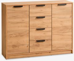 Tủ ph&ograve;ng ăn | JENSLEV | 2 c&aacute;nh 4 ngăn | gỗ c&ocirc;ng nghiệp | m&agrave;u sồi | R118xS36xC89cm