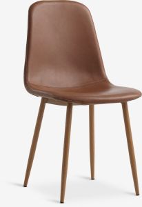 Ghế bàn ăn | JONSTRUP | kim loại/da PU | màu cognac/sồi | R44xS53xC87cm