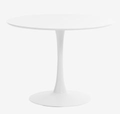 Bàn ăn | RINGSTED | gỗ công nghiệp/bê tông/sắt | trắng | Ø100xC75cm