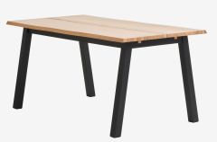 Bàn ăn | SKOVLUNDE | gỗ công nghiệp/veneer sồi | màu sồi/đen | R90xD160xC76cm
