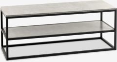 Kệ TV | DOKKEDAL | khung kim loại/gỗ c&ocirc;ng nghiệp | đen/x&aacute;m | R120xS40xC46cm