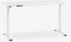 B&agrave;n l&agrave;m việc điều chỉnh độ cao | SVANEKE | gỗ c&ocirc;ng nghiệp/th&eacute;p | trắng | R80xD160xC70/119cm