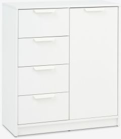 Tủ ngăn k&eacute;o 4 ngăn | JENSLEV | gỗ c&ocirc;ng nghiệp | trắng | R79xS36xC89cm