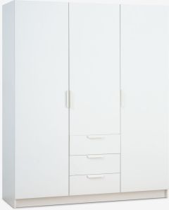 Tủ quần &aacute;o | JENSLEV | gỗ c&ocirc;ng nghiệp | trắng | R144xS50xC176cm