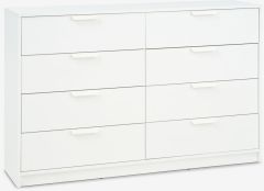Tủ ngăn k&eacute;o 8 ngăn | JENSLEV | gỗ c&ocirc;ng nghiệp | trắng | R139xS36xC89cm