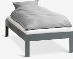 Giường đơn | KILDEN | th&eacute;p | x&aacute;m đậm | R90xD200cm