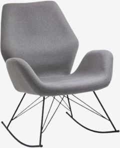 Ghế thư gi&atilde;n | JARLEBJERG | th&eacute;p/vải polyester | x&aacute;m đậm | R74xS85xC94cm